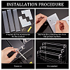 3-Tier Assembled Transparent Acrylic Minifigure Display Risers ODIS-WH0002-50B-3