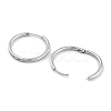 304 Stainless Steel Micro Pave Clear Cubic Zirconia Huggie Hoop Earrings EJEW-C096-01H-P-2