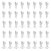 40Pcs 5 Style 304 Stainless Steel Cup Pearl Peg Bails Pin Pendants STAS-UN0055-01-1