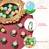80Pcs 8 Colors Imitation Jelly Glass Beads Pendants PALLOY-CJ00082-3