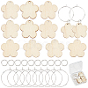 DIY Flower Wine Glass Charm Tags Making Kit DIY-SC0018-59-1