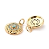 Brass Micro Pave Cubic Zirconia Pendants ZIRC-P092-010G-03-RS-3