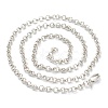 Brass Rolo Chain Necklace Making MAK-F036-01P-2