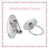 Brass Finger Ring/Brooch Sieve Findings KK-SC0002-65-4