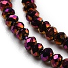Electroplate Glass Beads Strands EGLA-F149-FP-11-3