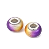 Two Tone Opaque Resin Rondelle European Beads RESI-Z046-02F-2