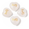 Natural Quartz Crystal Heart Engraving MBTI Figurines Statues for Home Office Desk Decorations G-K353-05G-1