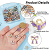 72Pcs 12 Colors Alloy Enamel Pendants ENAM-HS0001-06-4
