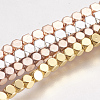 Electroplate Non-magnetic Synthetic Hematite Beads Strands G-K239-14-1