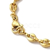 Ion Plating(IP) 304 Stainless Steel Coffee Bean Chain Bracelets for Women or Men X-BJEW-A019-01G-3