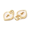 Real 16K Gold Plated Brass Enamel Charms ZIRC-L103-054G-3