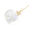 Brass Elf Moon Pendant Decoration HJEW-TA00226-2