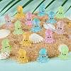 50Pcs 5 Colors Luminous Resin Cute Little Cuttlefish Ornaments RESI-SZ0003-44-4