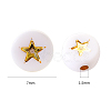 White Opaque Acrylic Beads PACR-YW0001-04A-8
