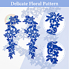 Flower Polyester Embroidery Lace Ornament Accessories PATC-WH0005-53B-5