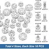 40Pcs 4 Style 316 Surgical Stainless Steel Spacer Beads RB-UN0001-07-3