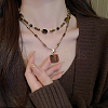 20Pcs Natural Tiger Eye Pendants G-BBC0001-50C-5