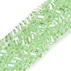 Electroplate Transparent Glass Beads Strands EGLA-Q139-01A-A18-1