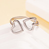 304 Stainless Steel Cuff Open Rings WGD404C-01-1