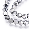 Electroplate Glass Bead Strands EGLA-R094-4mm-15-3