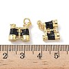 Brass Enamel Pendants KK-P325-23G-01-3