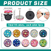40Pcs 10 Style Resin Brooches JEWB-PH01293-2