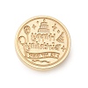 Golden Tone Wax Seal Brass Stamp Heads AJEW-U008-02G-11-2