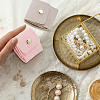 4Pcs 3 Colors 4-Pocket PU Leather Jewelry Rolls with Golden Tone Metal Snap Buttons ABAG-DR0001-18-5