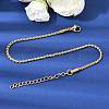 Twist 304 Stainless Steel Link Chains Bracelets for Women BJEW-K240-09G-3