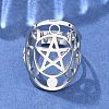 Non-Tarnish 304 Stainless Steel Adjustable Rings LS-RJEW-P080-01P-2