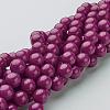 Natural Mashan Jade Round Beads Strands G-D263-8mm-XS12-1