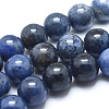 Natural Dumortierite Quartz Bead Strands G-I224-01-8mm-1