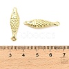 Brass Micro Pave Clear Cubic Zirconia Fish Connector Charms KK-H527-37G-3