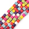 Synthetic Turquoise Beads Strands X-TURQ-G108-4x4mm-12-1