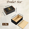 Rectangle Engraved Plywood Wooden Tarot Storage Boxes with Sliding Lid CON-WH20008-10C-2