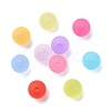 6mm Mixed Transparent Round Frosted Acrylic Ball Bead X-FACR-R021-6mm-M-4