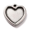 Non-Tarnish 304 Stainless Steel Charms Cabochons Settings LS-STAS-B024-67P-1
