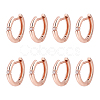 Nbeads 4 Pairs Clear Cubic Zirconia Hoop Earring EJEW-NB0001-11RG-1