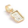 Brass Micro Pave Cubic Zirconia Pendants ZIRC-G165-13G-B-3