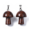 Natural Mahogany Obsidian Pendants G-N0325-10B-2