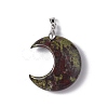 Natural Dragon Blood Jasper Pendants G-Z022-04J-2