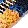 8 Skeins 8 Colors 6-Ply Polyester Embroidery Floss OCOR-M009-01A-04-2