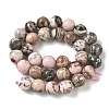 Natural Argentina Rhodonite Beads Strands G-G271-B02-12mm-3