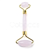 Cherry Quartz Glass Brass Face Massager MRMJ-G008-02G-1