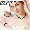 2Pcs 2 Styles Alloy Rectangle PU Leather Layered Cord Choker Necklaces for Women NJEW-CL0001-34B-7
