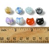 80Pcs 8 Colors Two Tone Transparent/Opaque Acrylic Beads TACR-FS0001-48-5