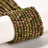 Natural Unakite Beads Strands G-Q002-B01-01-1