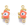 304 Stainless Steel Enamel Connector Charms STAS-N092-177-4