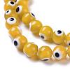 Handmade Evil Eye Lampwork Round Bead Strands LAMP-L055-8mm-01-6