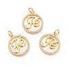 Rack Plating Brass Micro Pave Cubic Zirconia Pendants X-KK-K270-10G-2